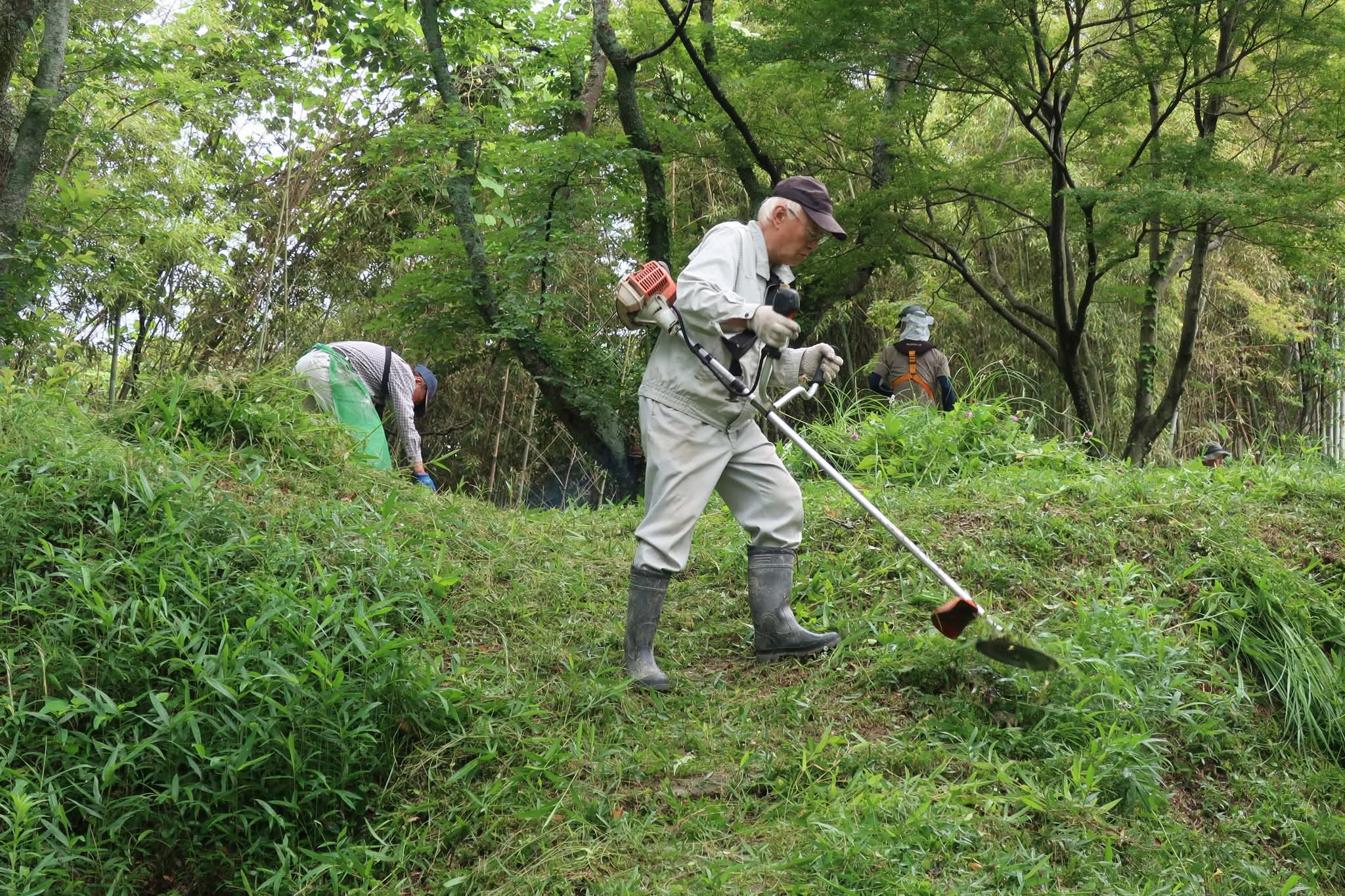 浦間茶臼山古墳草刈り