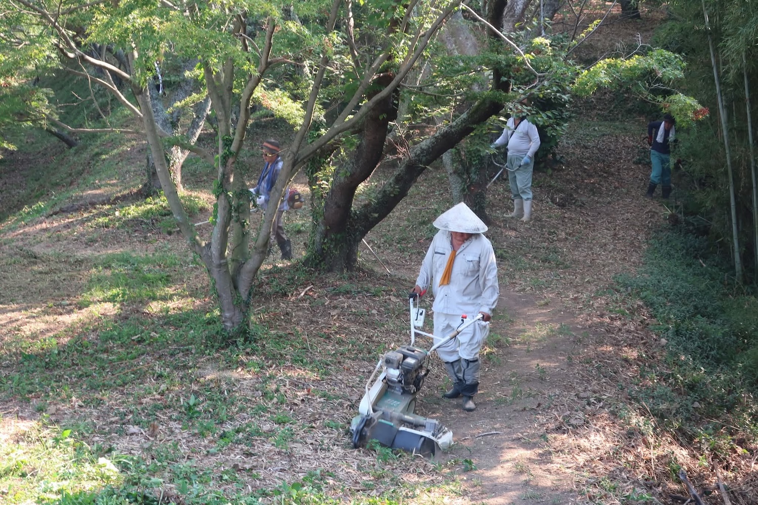 浦間茶臼山古墳草刈り作業