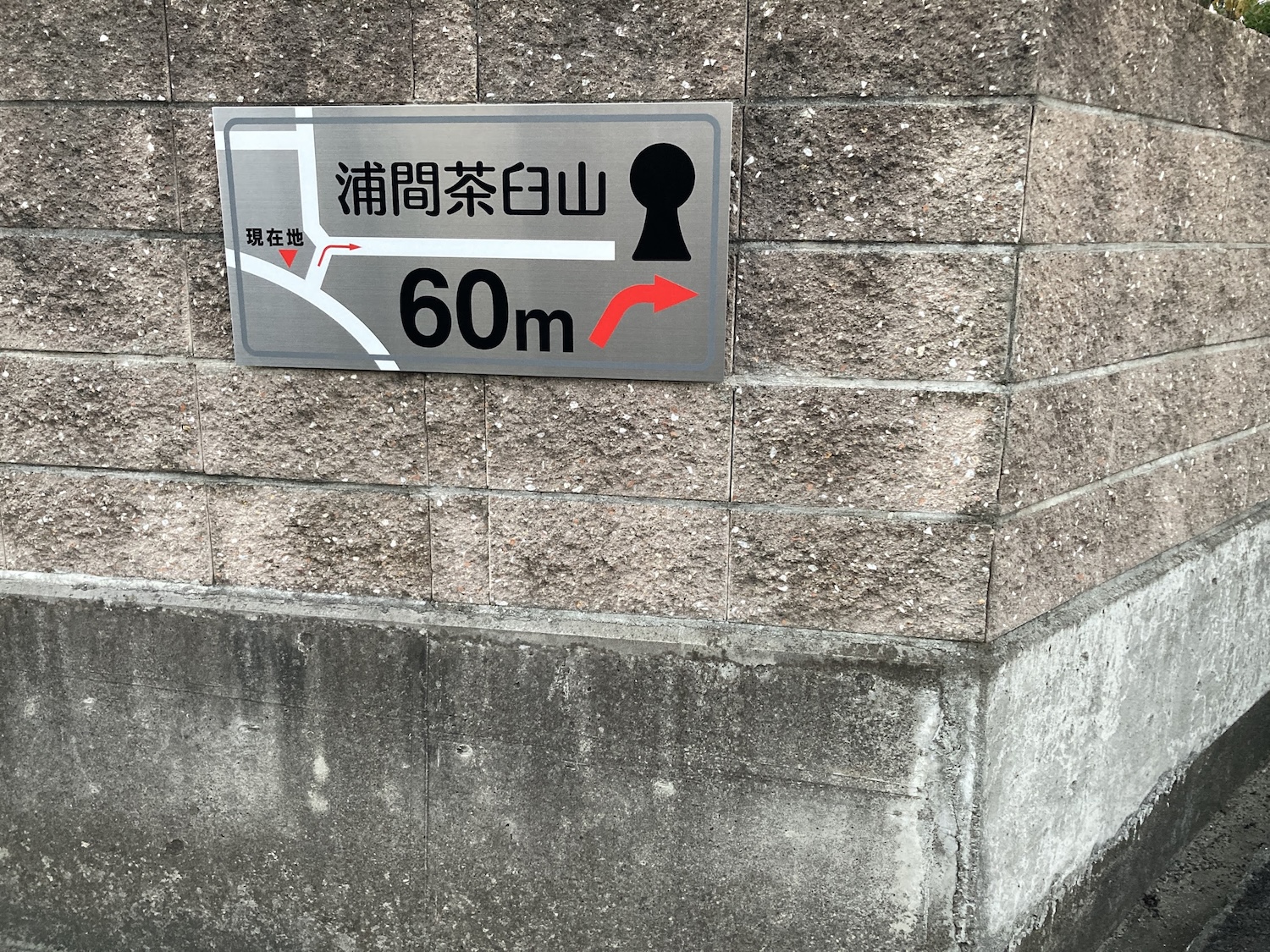 浦間茶臼山古墳方向指示看板